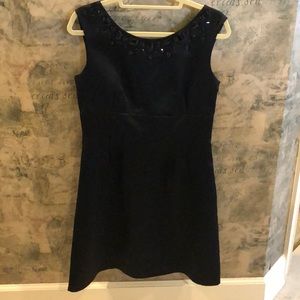 EUC Ann Taylor Loft classic black sheath holiday